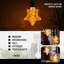 Vintage E27 LED Bulb, 4W(40W Equivalent) Star Shape Screw LED Spiral Filament Non-Dimmable, Warm White 2700K Amber Glass 450lmn Edison Bulb, Retro Fancy Decorative CRI 90 220V, Pack of 2.