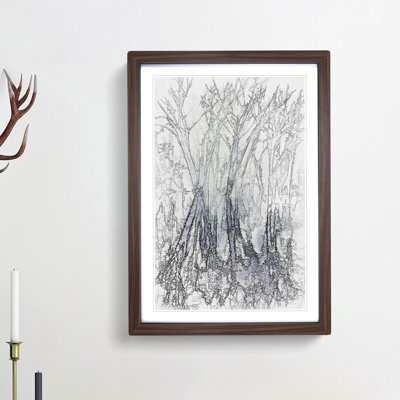 Reflection of Trees in a Forest in Abstract - Picture Frame Graphic Art Print