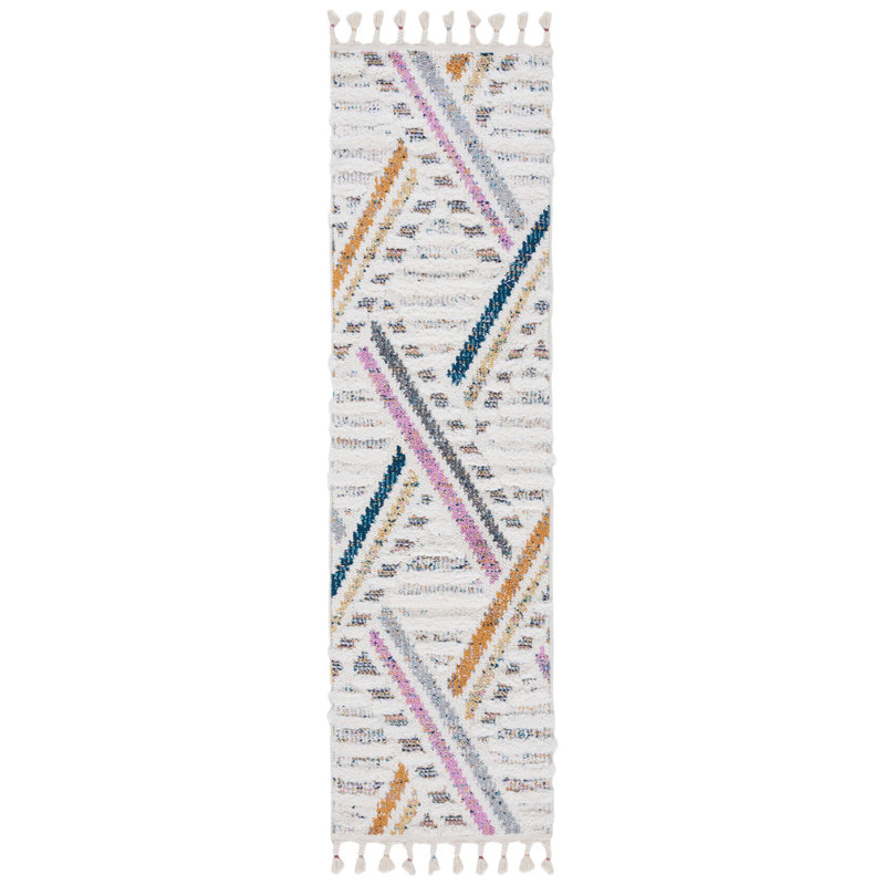 Tapis marocain à performance à poils longs Moroccan, Tapis de couloir 2 pi 2 po x 8 pi