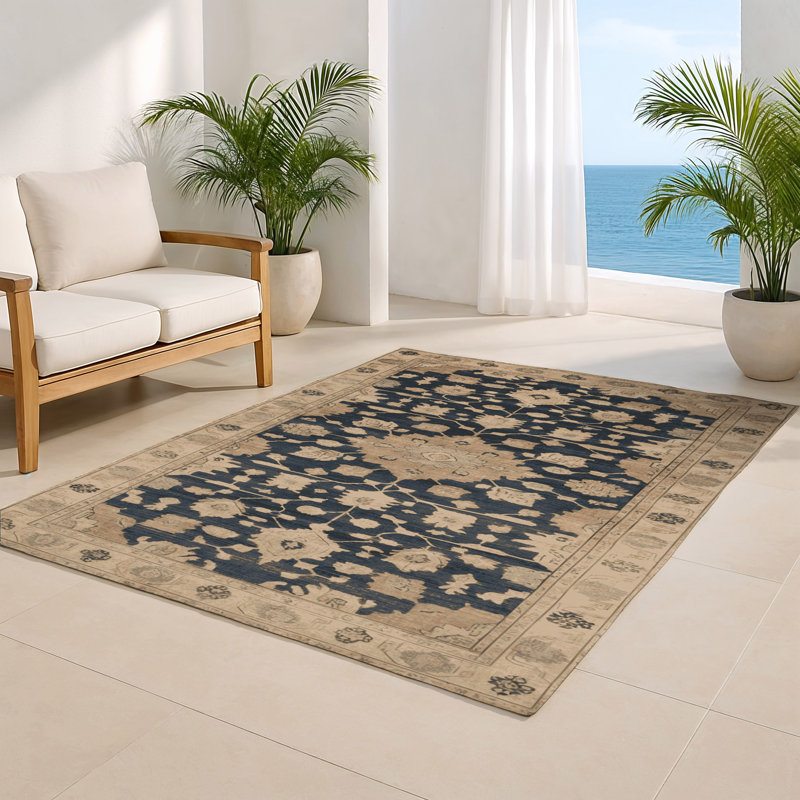 Tapis intérieur et extérieur brun Overdyed, Rectangle 4pi x 6 pi