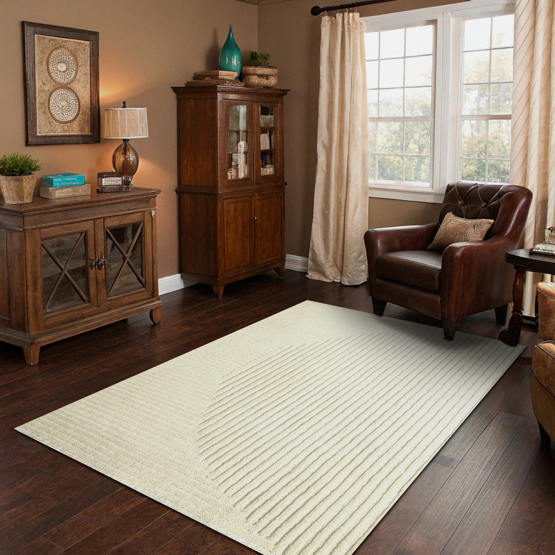 (5 pi x 7 pi) Tapis en laine touffeté à la main avec dossier en latex, tapis antidérapant, Rectangle de 5 pi x 8 pi