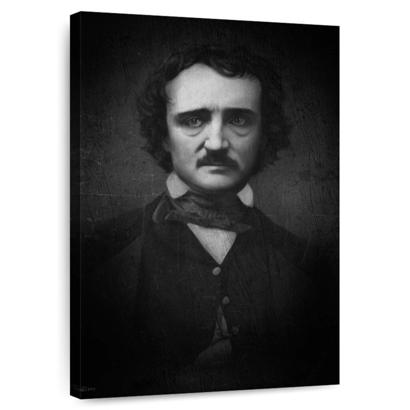 Leisha Classic Edgar Allan Poe Portrait, 12" H x 8" W