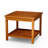 Sleek Eucalyptus 2-Shelf Outdoor Side Table