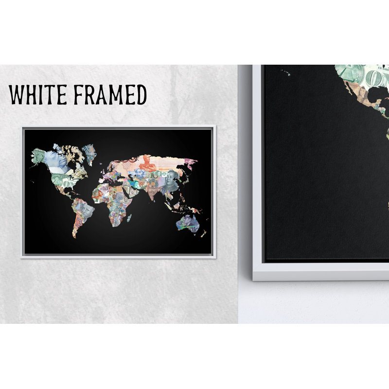 Impression sur toile vibrante: art de bureau moderne en verre trempé, 1P WhiteFramedCanves, 63,1 po H x 102,4 po l