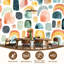 Papier peint adhésif peler et coller Boho Rainbow Mignons points colorés Irrégulier Blobs Motifs arqués Dot Autocollant Papier contact amovible pour décoration de salon H 69 po x l 96 po-1720107611