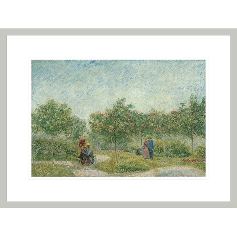 «Garden with Courting Couples: Square Saint-Pierre» par Vincent van Gogh, impression giclée encadrée, 16,49 po H x 21,75 po L