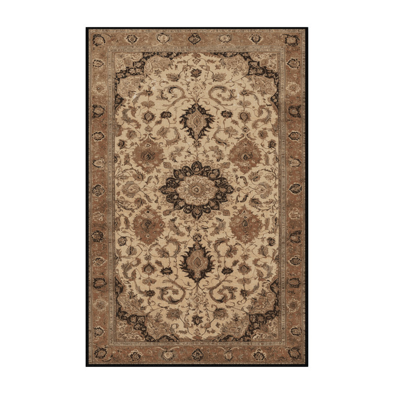 Tapis brun lavable à la machine, Rectangle 2 pi x 3 pi