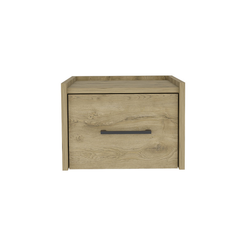 Table de chevet flottante Calion, chambre à coucher, Macadamia, Beige
