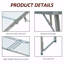 Table de patio pliante de 47 po avec hauteur réglable, table portable légère avec poignée de transport, table de camping pliante pour l'extérieur-292000681-292000680
