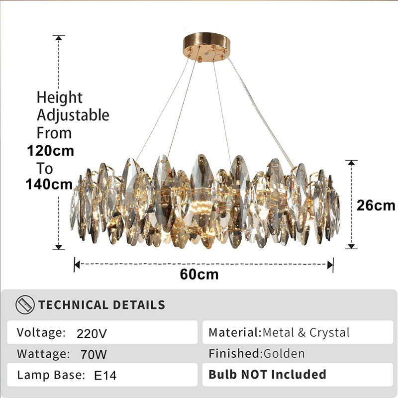 Beauchamps Crystal Chandelier with Glass Accents,K9 Crystal Raindrop Chandelier,Modern Chandelier Crystal Light