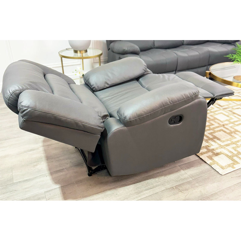 Mykita 510.54cm Wide Glider Standard Recliner, Grey