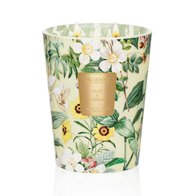  Sage Citrus Soy Large Candles, 3-Wick 35oz 150H Long Lasting, Aromatherapy Candle for Kitchen Freshness New Year Housewarming