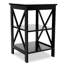 Table d'appoint spéciale à revêtement noir, convenant aux espaces de vie noirs avec fabrication solide et laque
