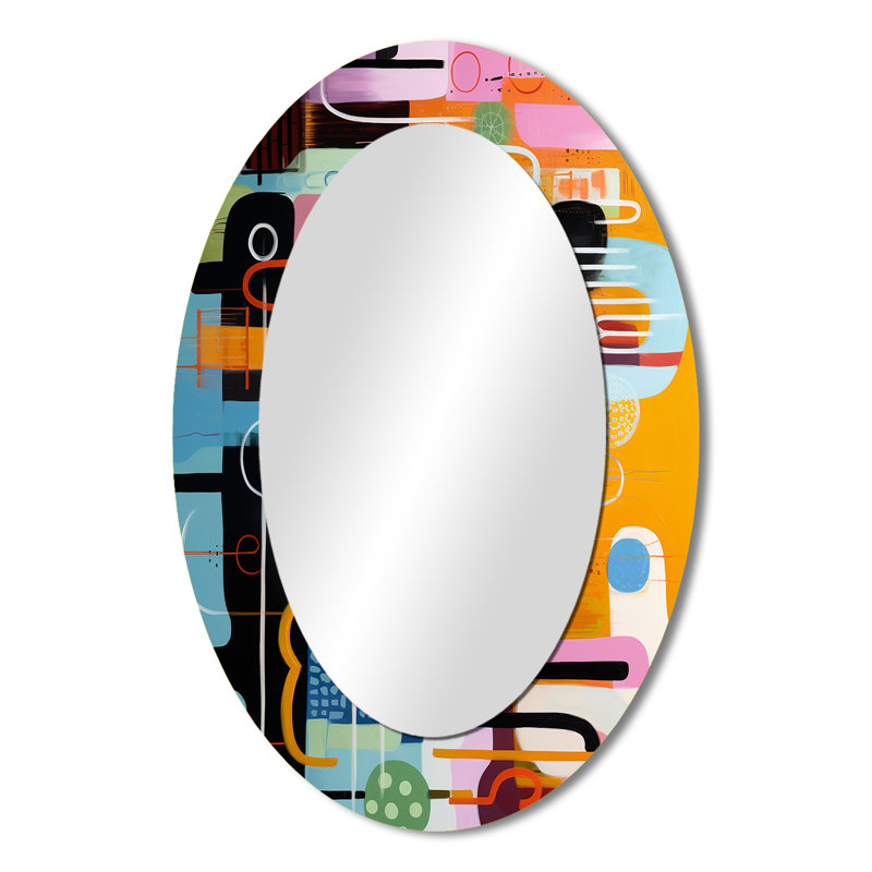Miroir mural Mid-Century, H 36 po x l 24 po