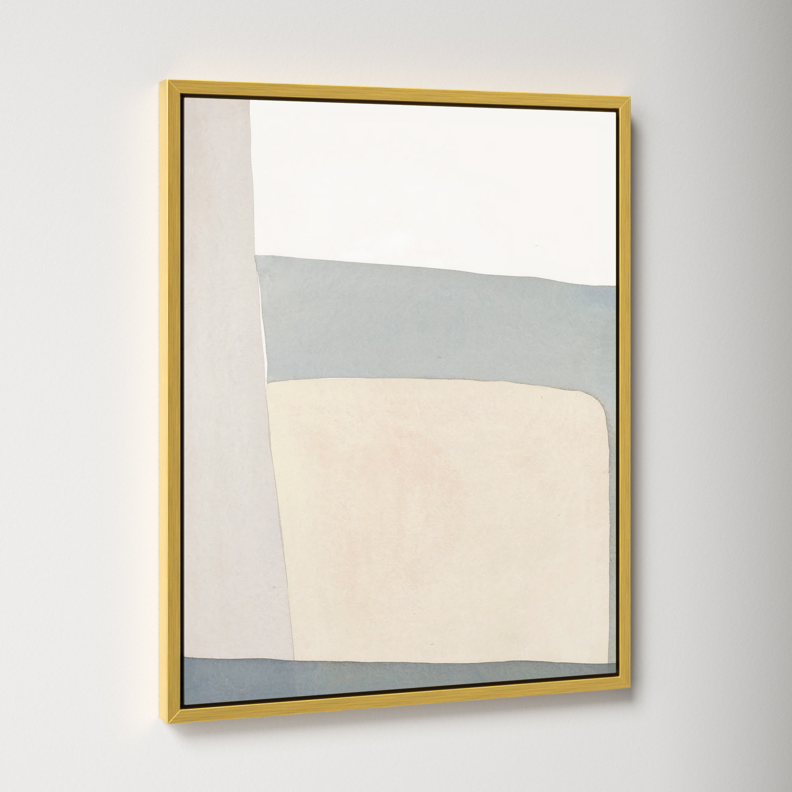 Simple Grey by Julia Balfour, Gold Framed Canvas, 25" H x 20" W x 1.4" D