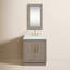 Ensemble de meuble-lavabo de comptoir en marbre blanc Carrara de 30 po Overt Surf en chêne gris avec robinet-1085887121-1143038041