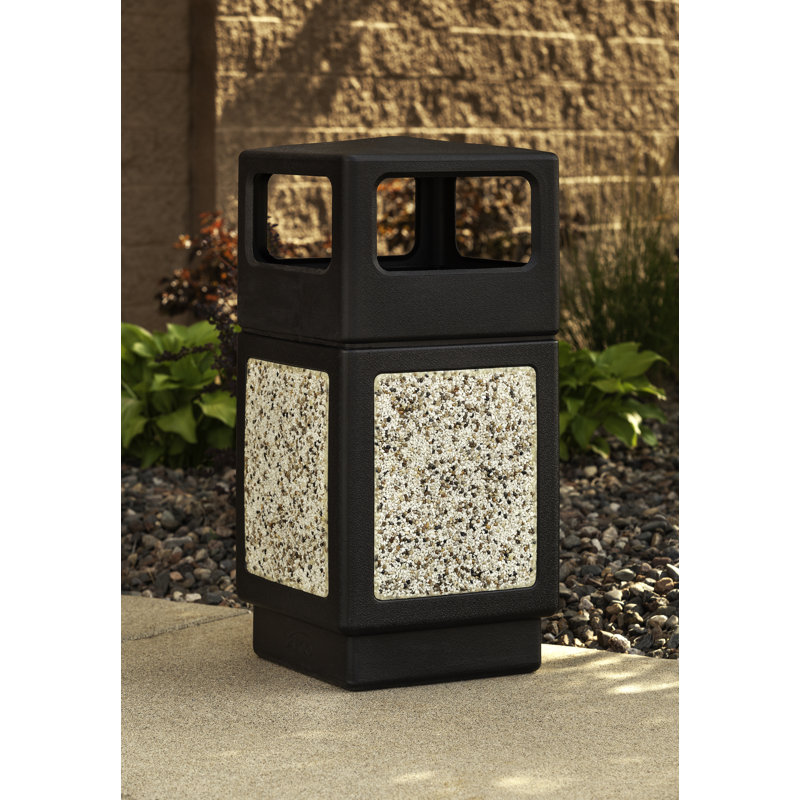 Canmeleon 38 Gallon Trash Can, Black