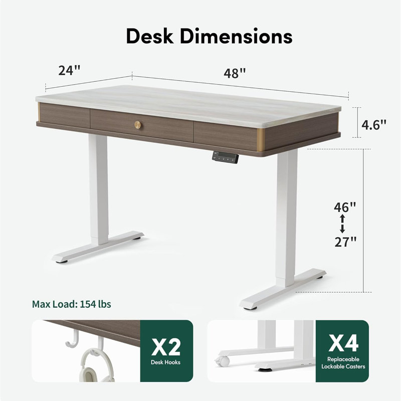 Carrara Adjustable Height Standing Desk