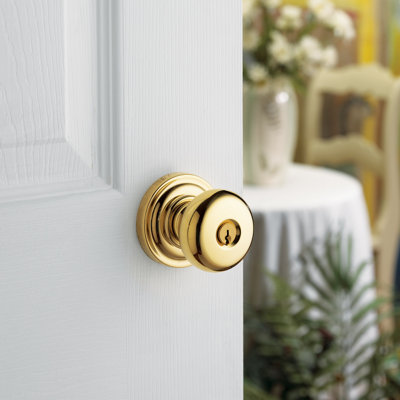 Entry Lifetime (PVD) Polished Brass Round