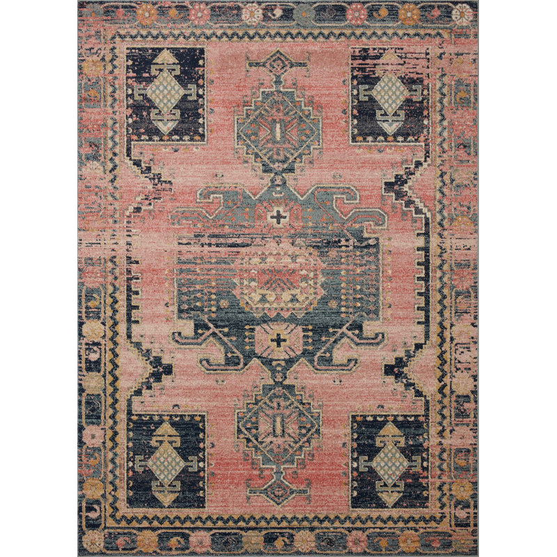 Tapis Atal Southwestern Rose, Rectangle 5 pi 5 po x 7 pi 6 po