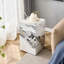 Le matériau moderne de l'autocollant en MDF blanc moderne, la table basse à motif de texture de style cube, convient à diverses situations et scènes, est un bon choix pour la décoration intérieure.
