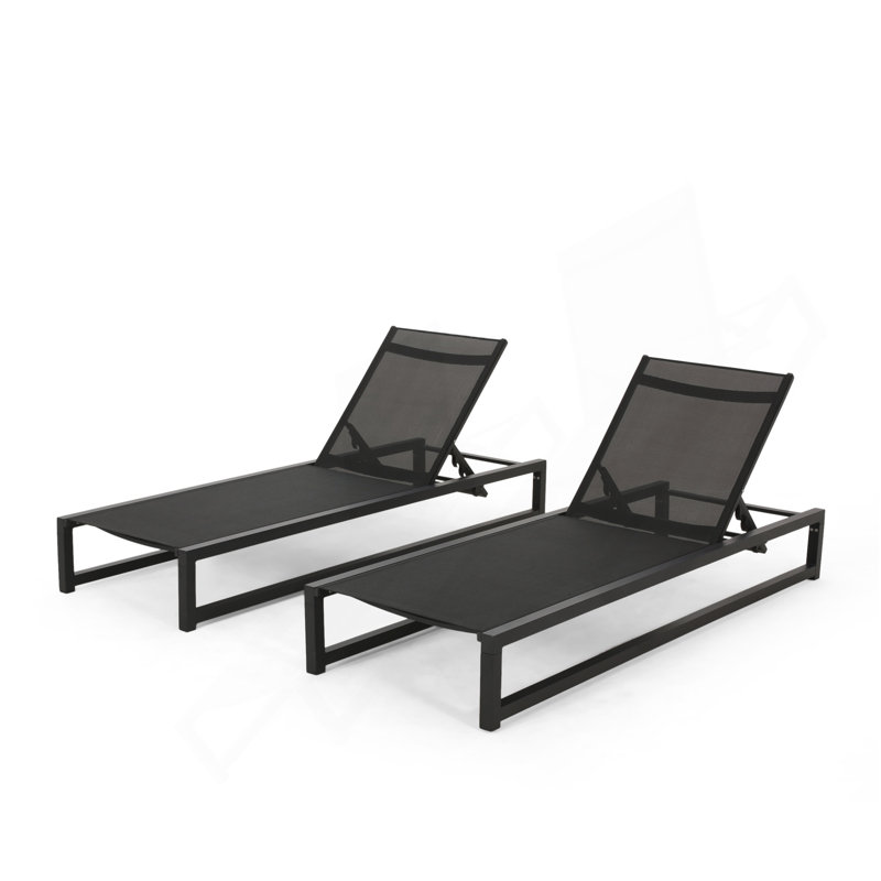 Chaise longue Venice, Noir
