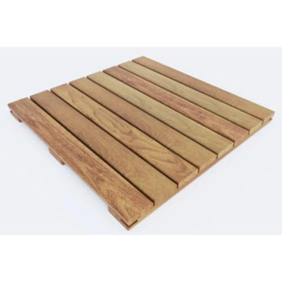 Maximo Cumaru Hardwood Interlocking Deck Tiles, Flooring for Patio Decor, Balcony & Rooftop | Built for Long-Term Outdoor Durability, Sustainably Harvested (24" x 24") , Pack of 3, Covers 12 Sq ft