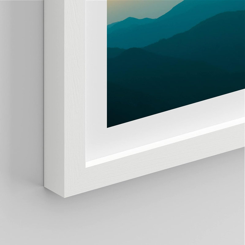 IDÉE4WALL, art mural encadré paysage de montagne, ensemble de 3 impressions murales arc-en-ciel vibrant SunSundown, décoration murale nature sauvage pour salon, chambre à coucher, 3 pièces