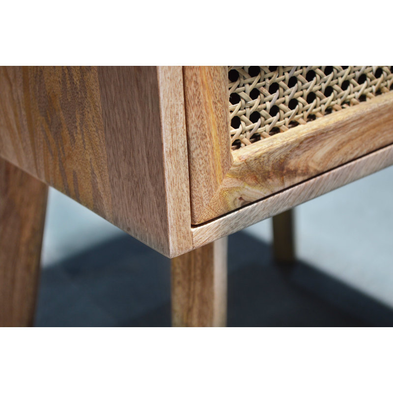 Sylvaine 45cm W Solid Wood Bedside Table