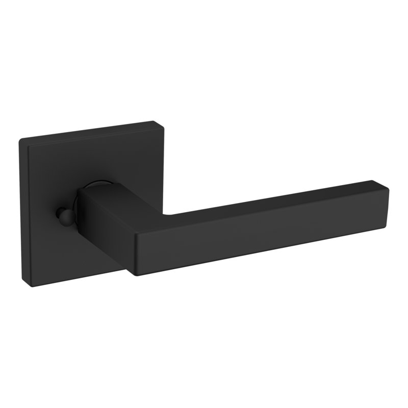 2.65625 H X 5.90625 W X 2.625 Privacy (Bed & Bath) Door Lever, Satin Black