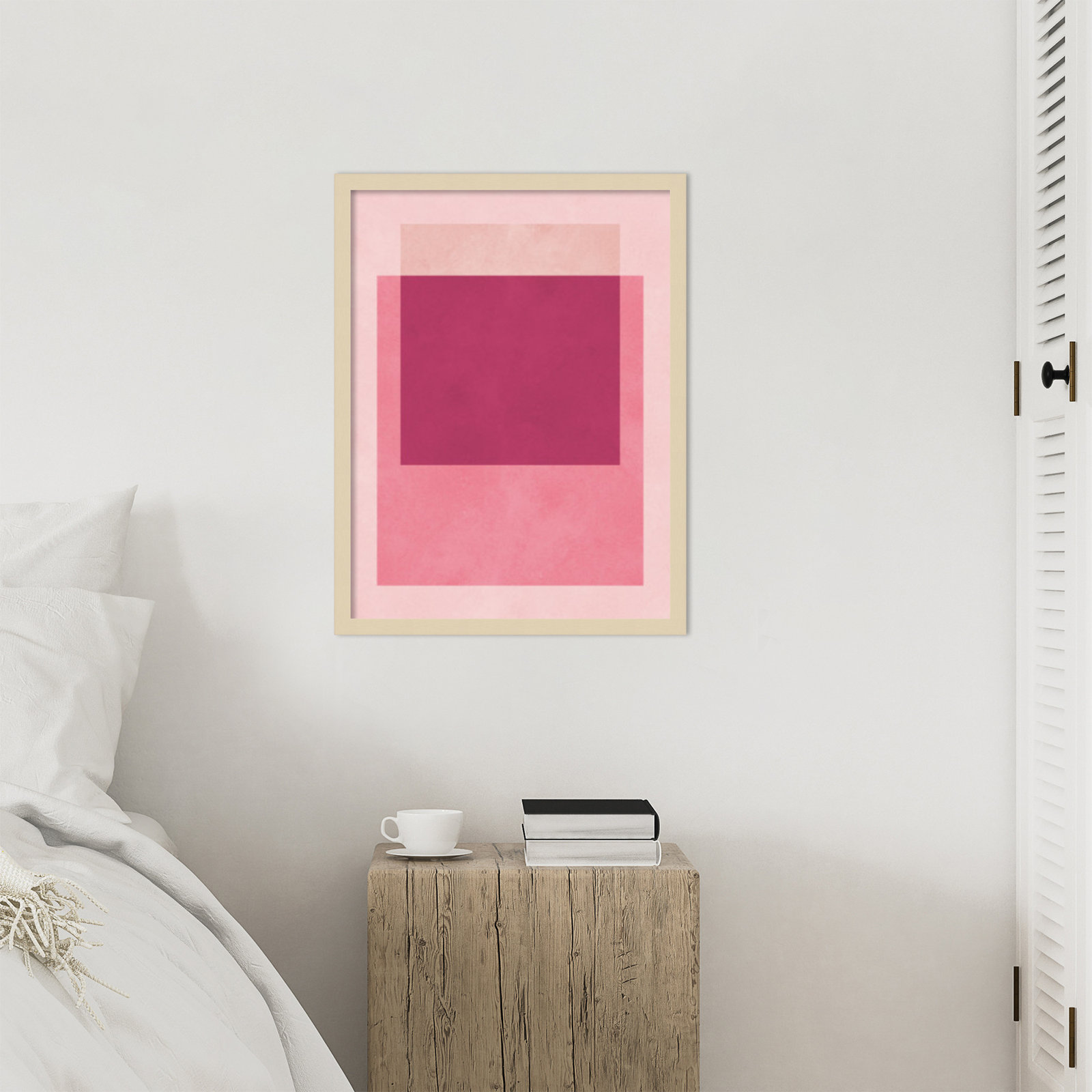 Overlapping geometry 12 by Norvin Wood Framed Wall Art Print, Brown, 25" H x 19" W