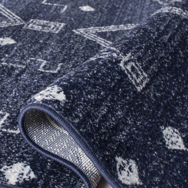 Tarbox Geometric Hand Woven Area Rug, Rectangle 155 x 229 cm
