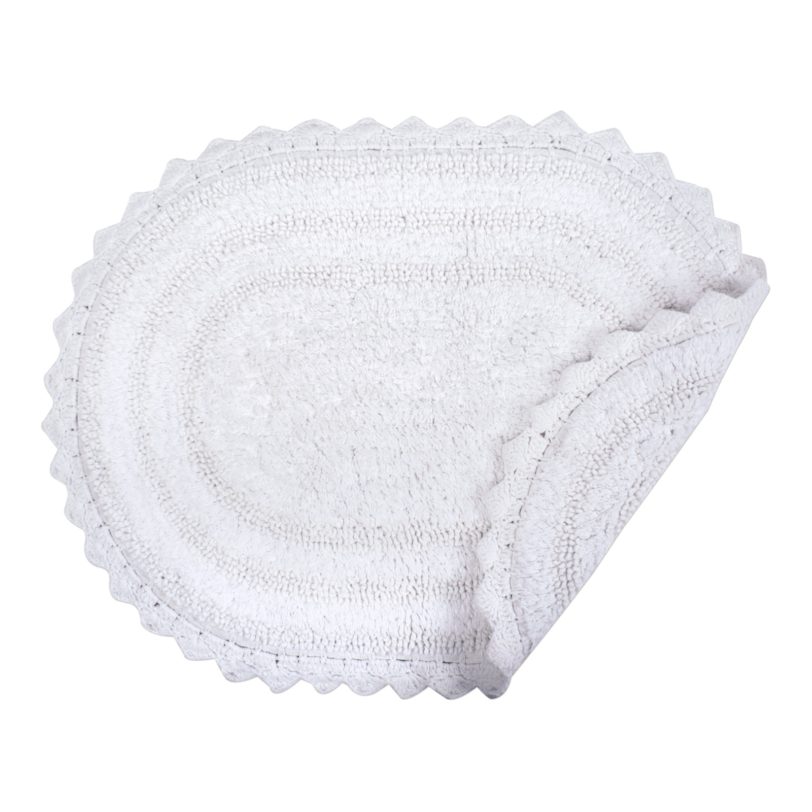 Lisk Bath Rug, White, 21" W x 34" L