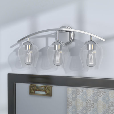 Éclairage de salle de bain à intensité variable à 3 lumières Layfield en chrome