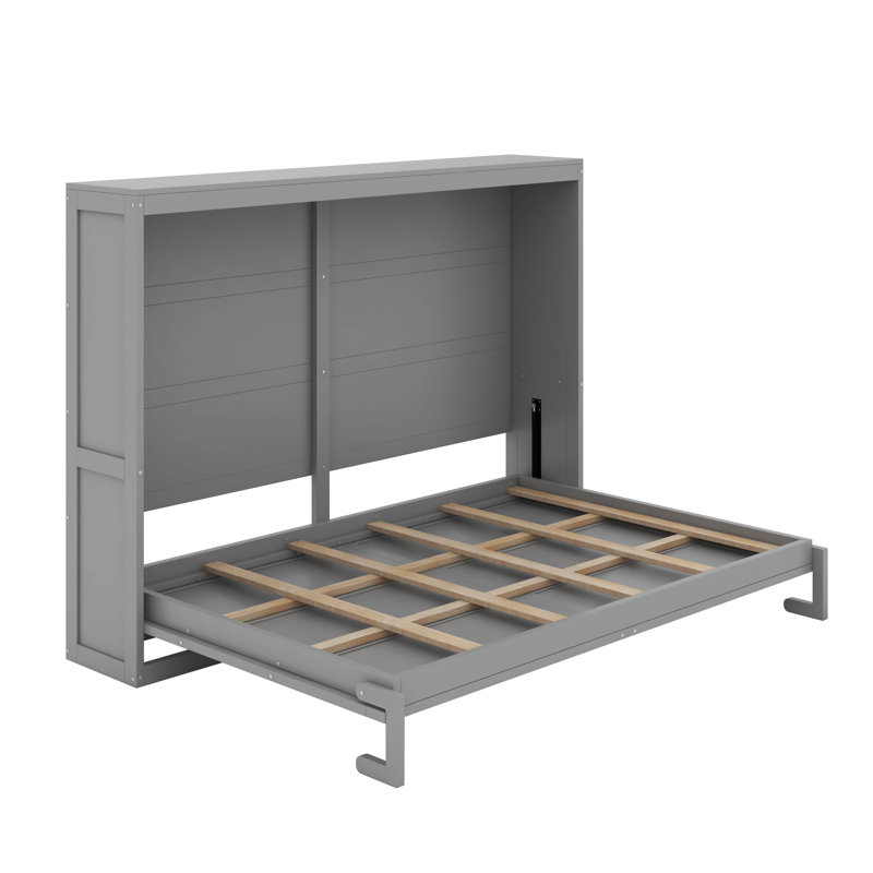 Grand lit escamotable avec DEL, Gris