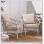 Fauteuil club d'extérieur en rotin tissé BRUCE BOHO-INSPIRED avec coussins résistants à l'eau et conception durable, parfait pour le confort du patio
