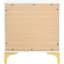 Table de chevet blanche et dorée 2 pour chambre à coucher - Rangement spacieux, visuel, joints inclus dans l'esthétique, cadeau-2083254904