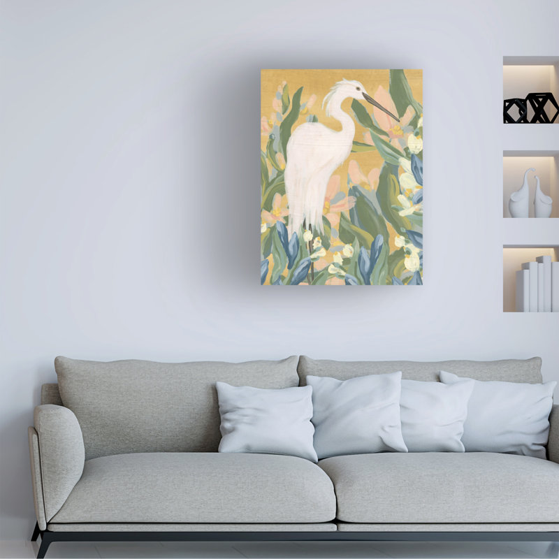 Bolognaise «Floral Aigrette II» par June Erica Vess sur, H 19 po x l 14 po