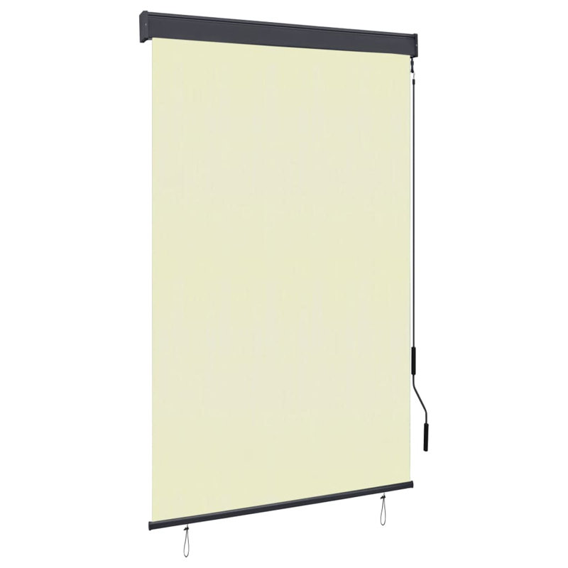 Store occultant avec store à manivelle pour bureau, Crème, crème, L 47,2 po