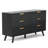 Dresser For Bedroom,6 Drawer Dresser With Gold Handles, Modern Wooden Dressers & Chests Of Drawers-849687266