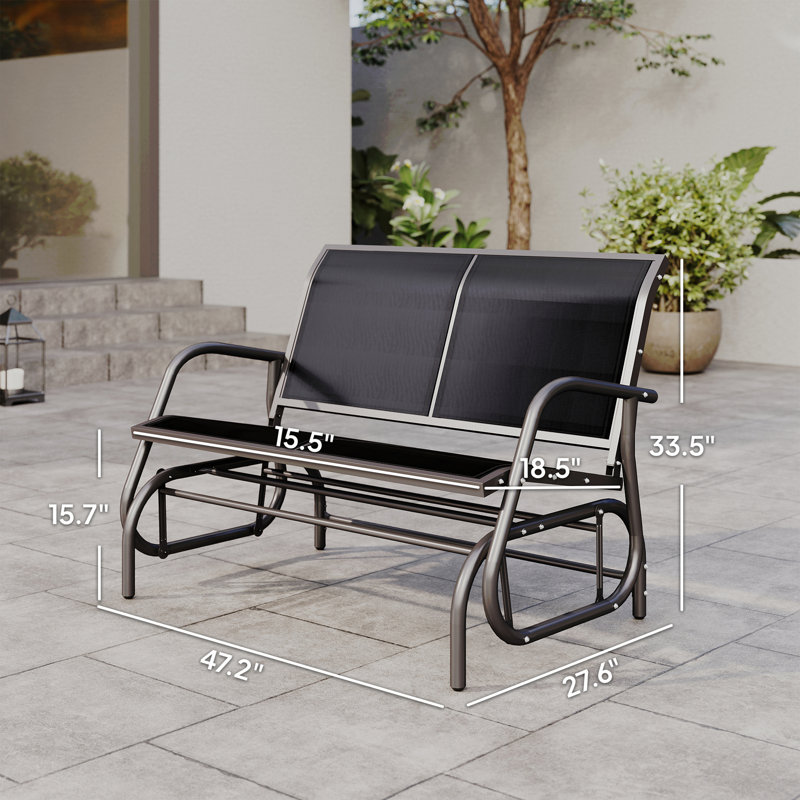 Banc oscillant à double assise et chaise berçante