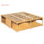 King Bed Frame with Storage Drawers, No Headboard Platform Bed, Pet-Friendly Design, No Box Spring Needed, Modern Minimalist Style-Natural