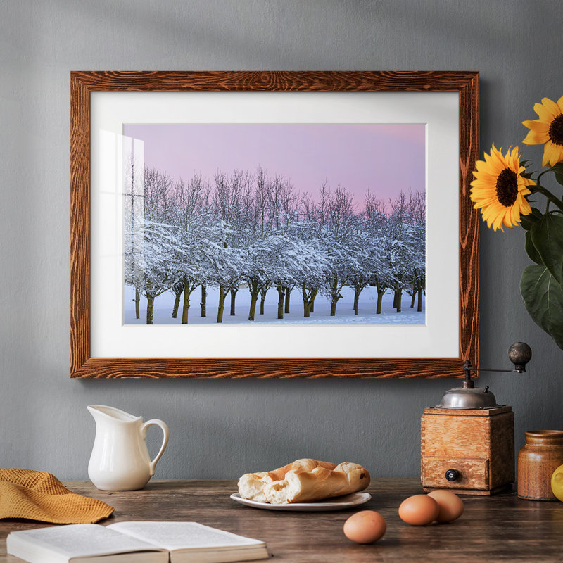 Beauté de l'hiver - Tableau encadré sous verre acrylique, grand format, idéal pour le salon, Érable