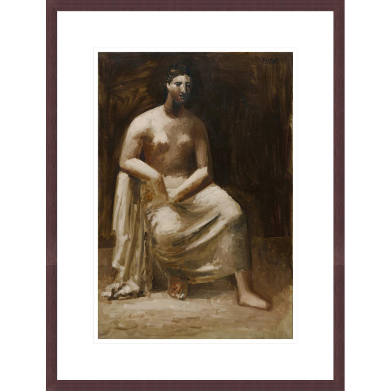 «Femme dans un fauteuil» par Pablo Picasso, impression giclée encadrée, H 21,75 po x l 16,62 po