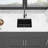 Quartz Kitchen Sink - 17.71"X15.74" Black Granite Composite Undermount Kitchen Sink-125533224