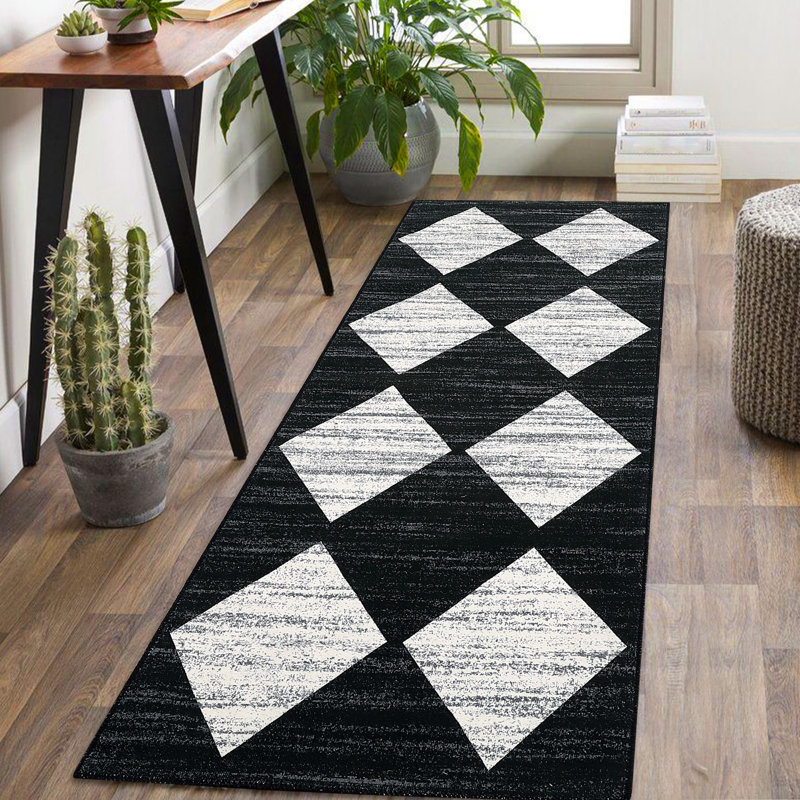 Brazzeal Washable Geometric Rug, Tapis de couloir 2 pi x 6 pi