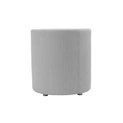 18 inch Round Everyday Vinyl Ottoman, 19 inch Height