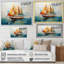 «Moonlight Saiboat Horizon I», art mural de bateau à voile-470463198-470463199