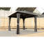 Pavillon de jardin 10 * 10FT Patic, pavillon en aluminium avec auvent en acier, pavillon permanent pour terrasse, jardin, cour arrière