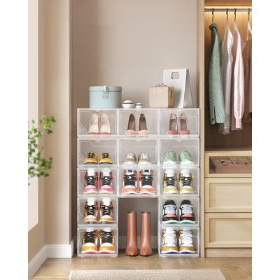 6 - Pair Stackable Shoe Storage Box